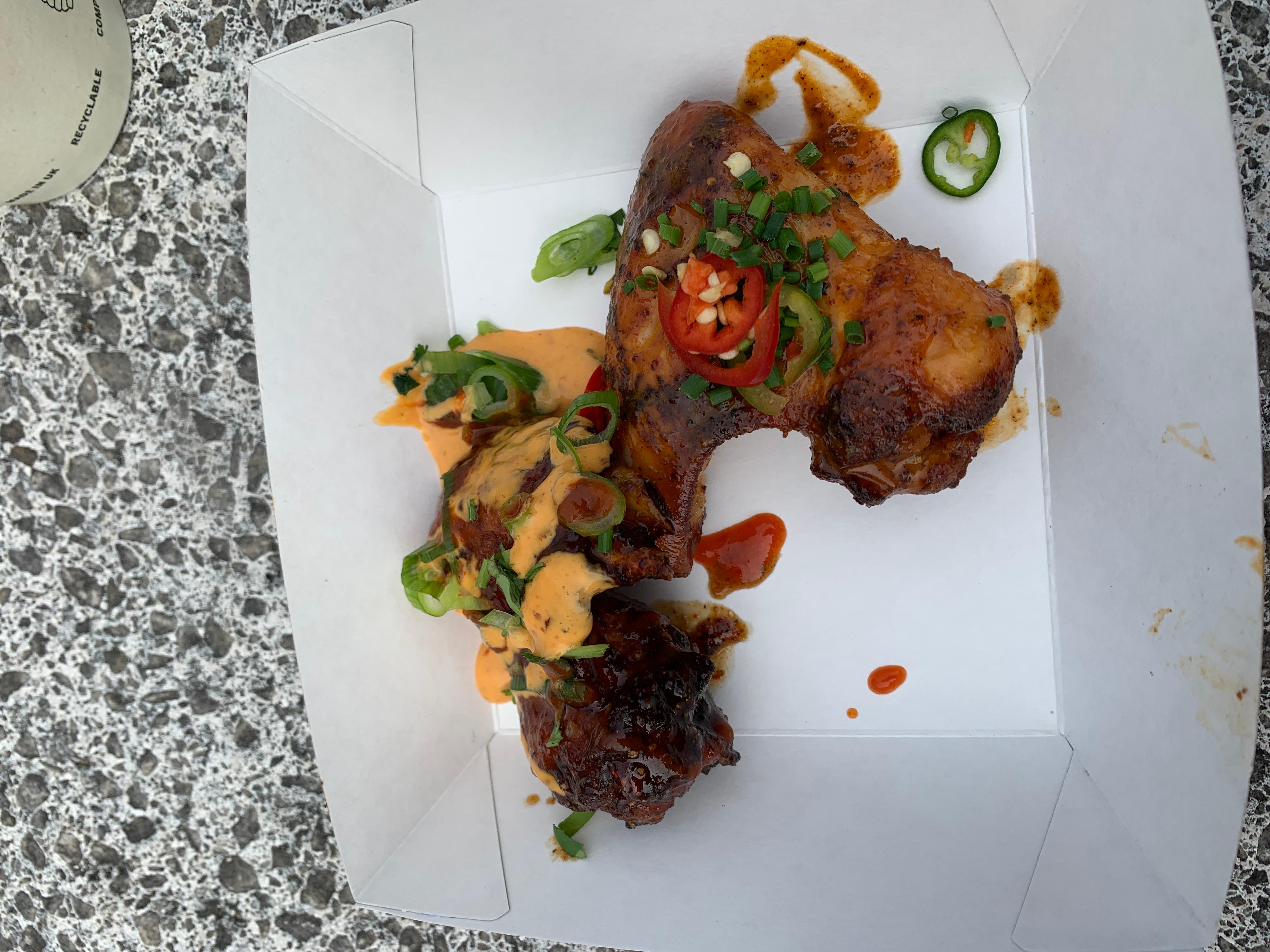 Two chicken wings