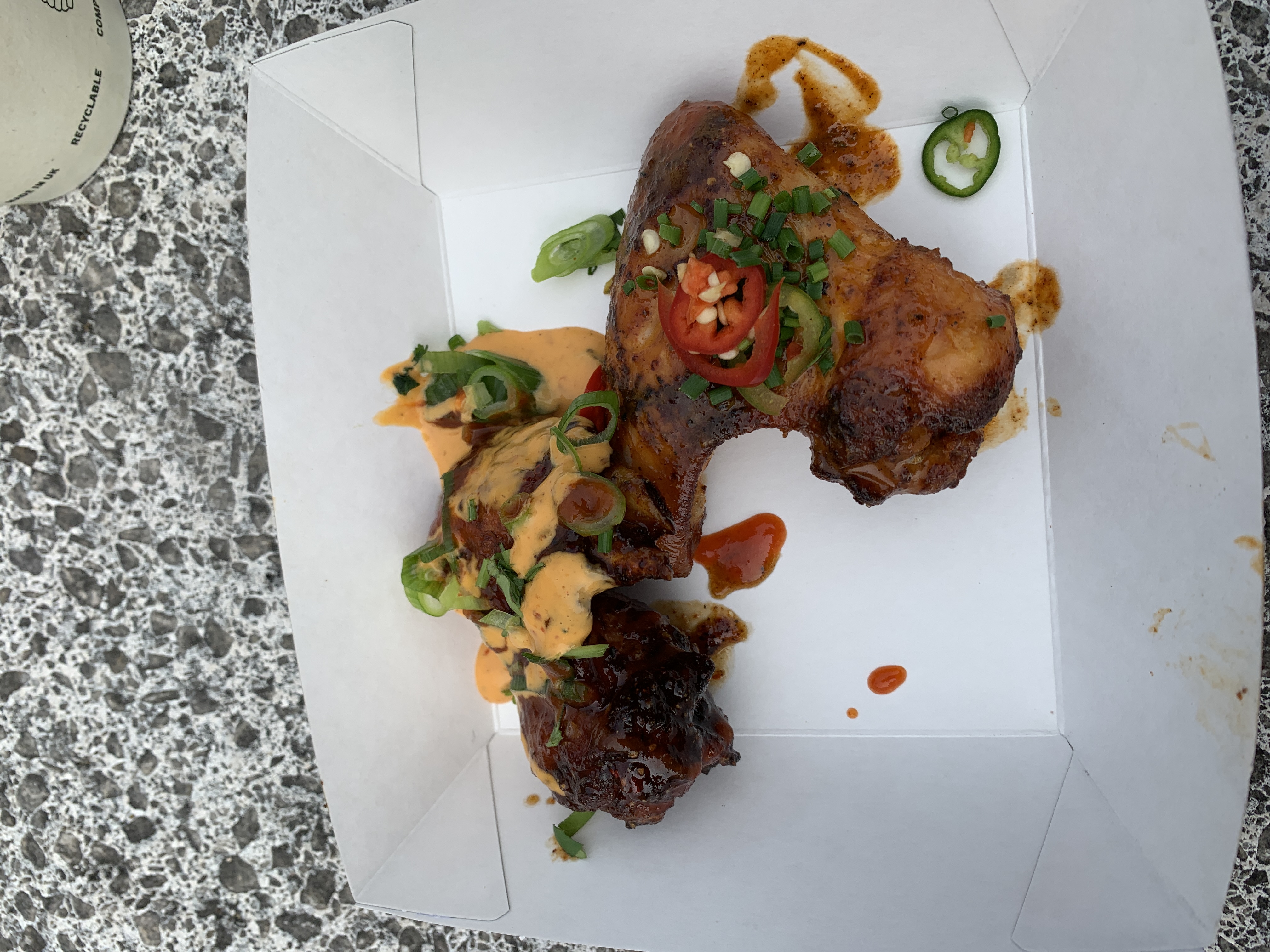 Two chicken wings